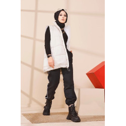 Pantalon décontracté style sport pour femme - Couleur noir