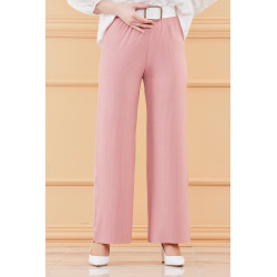 Pantalon été style habillé (Vêtement chic pour femme voilée) - Couleur rose