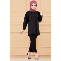 Tunique-chemise style classique pour femmes (Vêtements Chic Modèles Hijab - Mode...