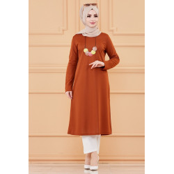 Tunique longue avec collier offert (Vêtement pour femme voilée - Mode musulmane) -...