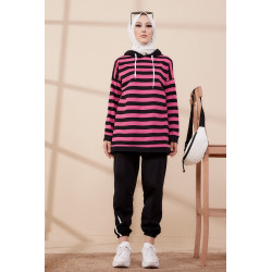 Woman Overwear (Sport Ensemble) - Black and Pink Color