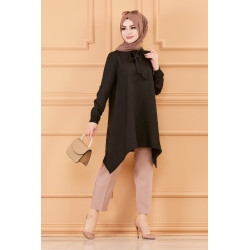 Single style dress for women (Hijab Clothing-Boutique Muslim Mode Online) - Black Colour