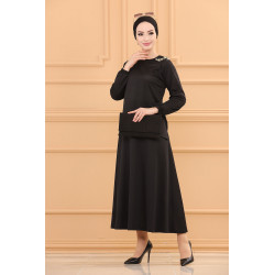 Ensemble style dressed in tunic and skirt (Boutique Clothing Hijab and Muslim Mode) -...