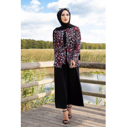 Ensemble assorti : Robe et Veste-Gilet (Modest Fashion) - Couleur noire