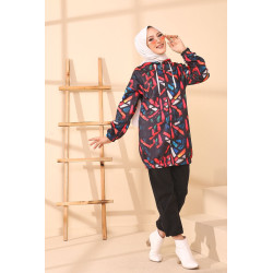 Veste Cardigan avec capuche pour femme (Tenue Hijab Saison Automne Hiver) - Couleur...
