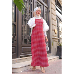 Combinaison à carreaux - Couleur Bordeaux