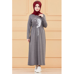 Robe décontractée (Vetement Hihab - Boutique en ligne France) - Couleur anthracite