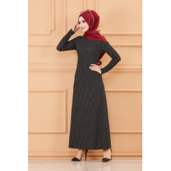 Long Robe for Woman Peas (Hijab Paris) - navy blue color