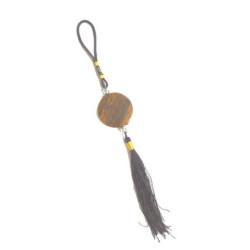 Pendentif rond marron avec inscription Allah & Mohammed (SAW)