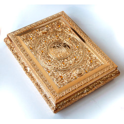 Coffret métallique doré de-luxe avec de très jolies décorations