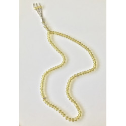 Chapelet 99 grains en cristal de luxe jaune transparent