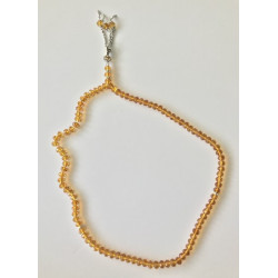 Chapelet 99 grains en cristal de luxe orange