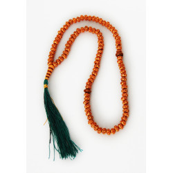 "Sebha" rosary with 99 grains of light brown colour with pattern