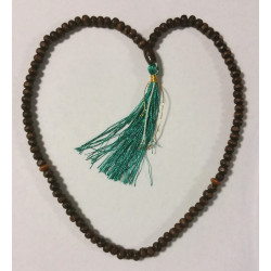 "Sebha" rosary in wood with 99 grains of dark brown colour