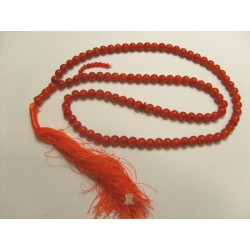 Chapelet (Sebha) 99 grains rouge ambre translucide et orange