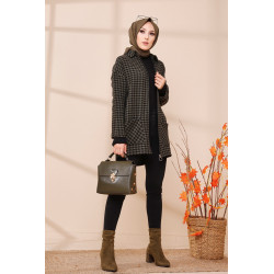 Manteau avec fermeture zip (Veste habillée Modest Fashion) - Couleur kaki