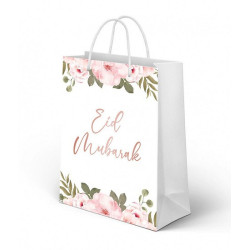 Sac cadeau en carton renforé avec inscription "Eid Mubarak" (Aïd Moubarak) - Couleur...