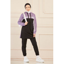 Women's clothing (Clothing Sport Hijab-Online Boutique-France) - Color black and lilac