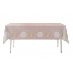 Eid Mubarak table Nappe (120 x 180 cm) - Color old pink