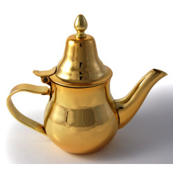 Théière Marocaine Inox doré (0,35L) de qualité supérieure