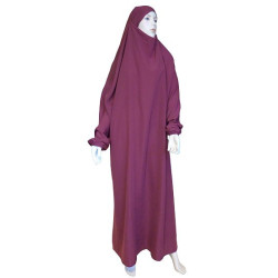 Jilbab Al-Haramayn one (1) piece - Plum Color