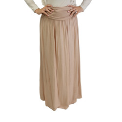 Long and loose skirt ideal for spring-summer - Cream color