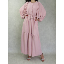 Robe tendance longue et ample pour femme - Couleur Rose