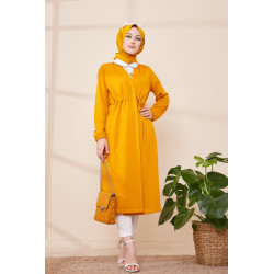 Cardigan à lacets pour femme (Gilet long - Boutique Vêtement Hijab Paris) - Couleur...