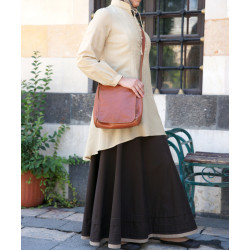 Cotton and Silk Tunic-Blouse - Silk and Cotton Flutter Top [wB4193]