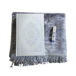 Coffret Cadeau Argenté pour Homme Musulman (Le Noble Coran bilingue français/arabe -...