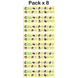 Pack de 8 Stickers Autocollants pour ablution (woudou') à coller dans la salle de bain...