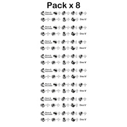 Pack de 8 Stickers Autocollants pour l'ablution (al-woudou') à coller dans la salle de...
