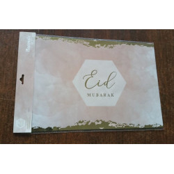 Sets de table - dessous de plat - avec inscription Eid Mubarak : Couleur rose doré -...