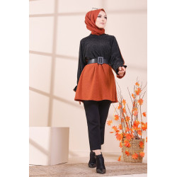 Tunique bicolore pour femme (Vêtement Hijab - Boutique en ligne Paris / France) -...