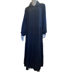 Robe longue évasée et ample pour femme - Couleur Noir
