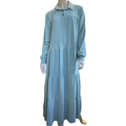 Robe longue évasée et ample pour femme - Couleur Vert pastel