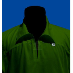 qamis khaki green long sleeves with collar (qamis 75% polyester 25% cotton - Size M)