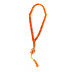 Sebha chapelet 99 grains en plastique couleur orange