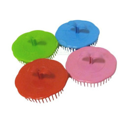 Brosse à cheveux ronde en plastique