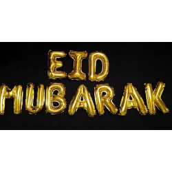 Grande Guirlande gonflable avec 10 ballons de lettres formant "Eid Mubarak" (Pour fête...