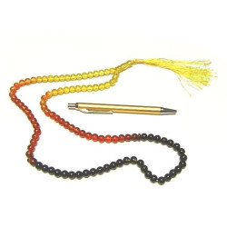 Ensemble stylo et chapelet assortis à 99 grains