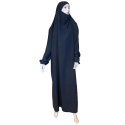 Jilbab Al-Haramayn one (1) piece - Black Color - Size 2