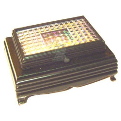 Support lumineux sur pieds rectangulaire pour décorations en cristal