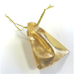 Sac pochette cadeau doré pour parfums Musc d'Or - étui pour 8 ml