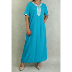 Turquoise blue house / indoor dress