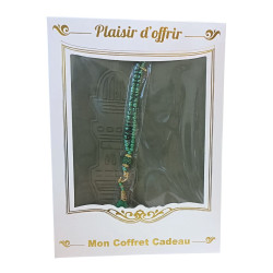 Coffret cadeau musulman : Tapis de prière musulman avec sa boite et chapelet - Couleur...