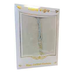 Coffret cadeau musulman : Tapis de prière musulman avec sa boite et chapelet - Couleur...