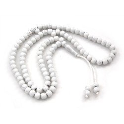 Chapelet "Sebha" 99 grains blanc avec le Nom d'Allah et du Prophète sur chaque grain