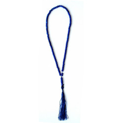 Sabha (Chapelet) 99 perles de couleur bleue
