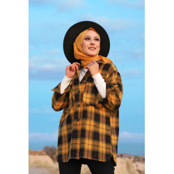 Shirt shirt (Turkish clothing shop for women) - Mustard colour